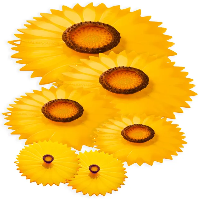 Charles Viancin Sunflower lot 6 couvercles silicone réutilisables