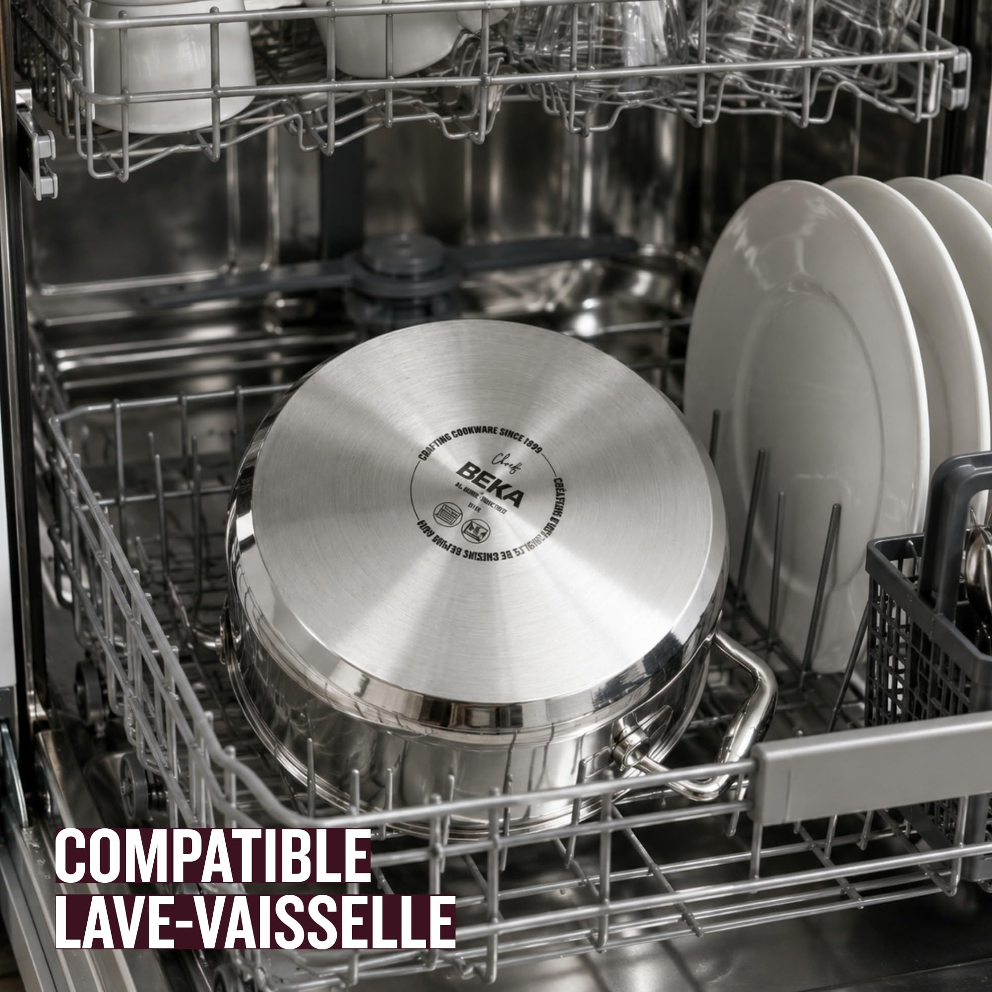 Beka Chef marmite à pâtes inox 24 cm 7,6 L induction