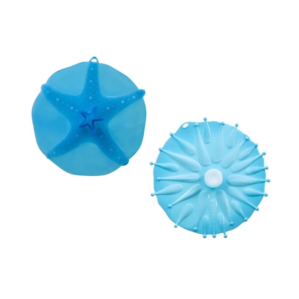 Charles Viancin Starfish couvre-verre silicone lot 2