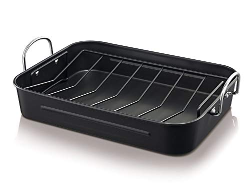 Beka Plat à Four Acier Noir 38x29 cm Grille