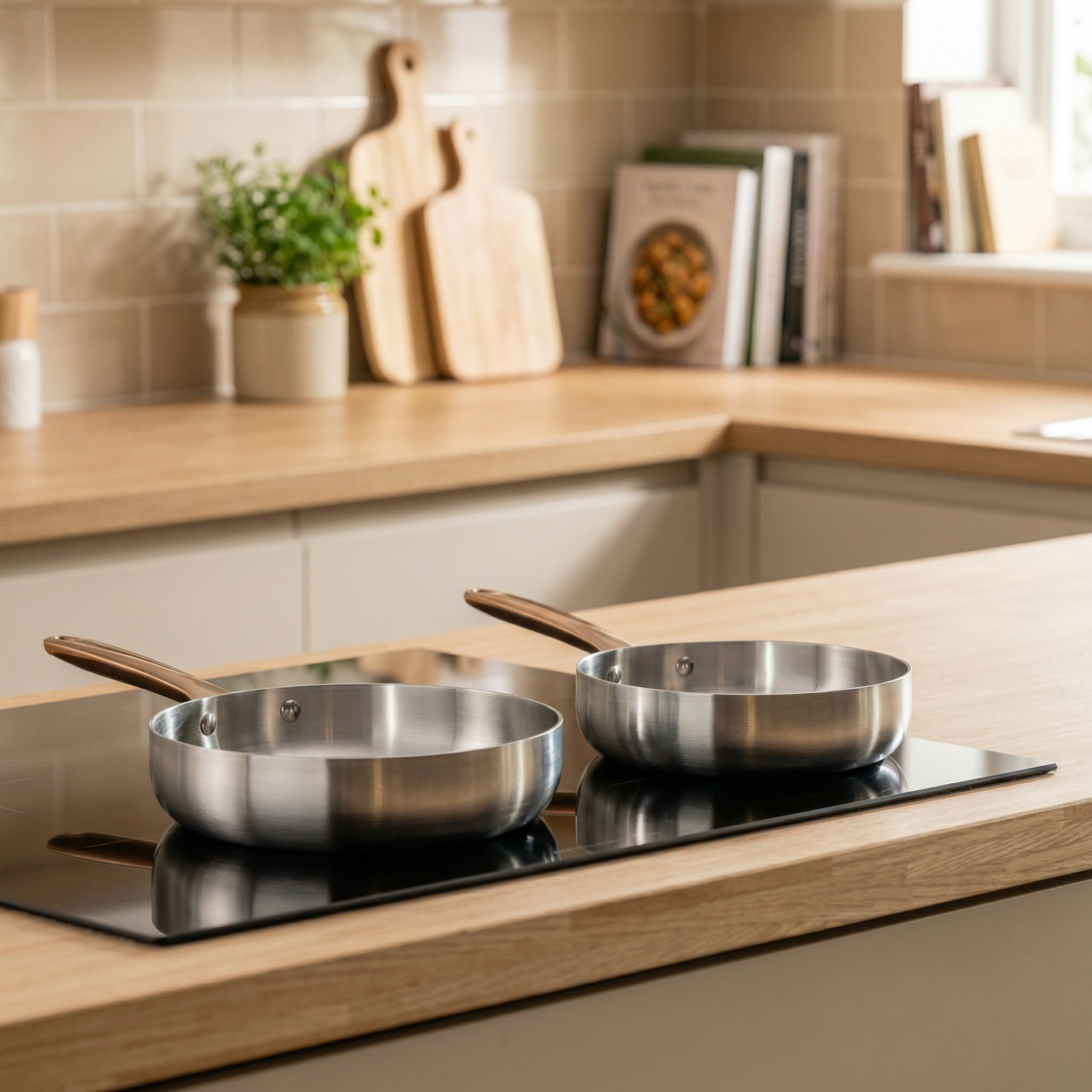 Berghoff Belly Duo poêles 20+24 cm inox induction