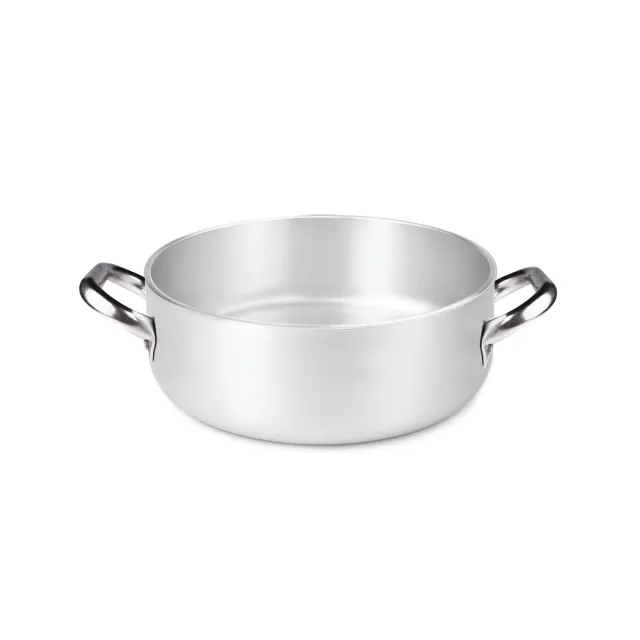 Agnelli Alluminio 5 mm faitout bas aluminium 2 poignées gaz