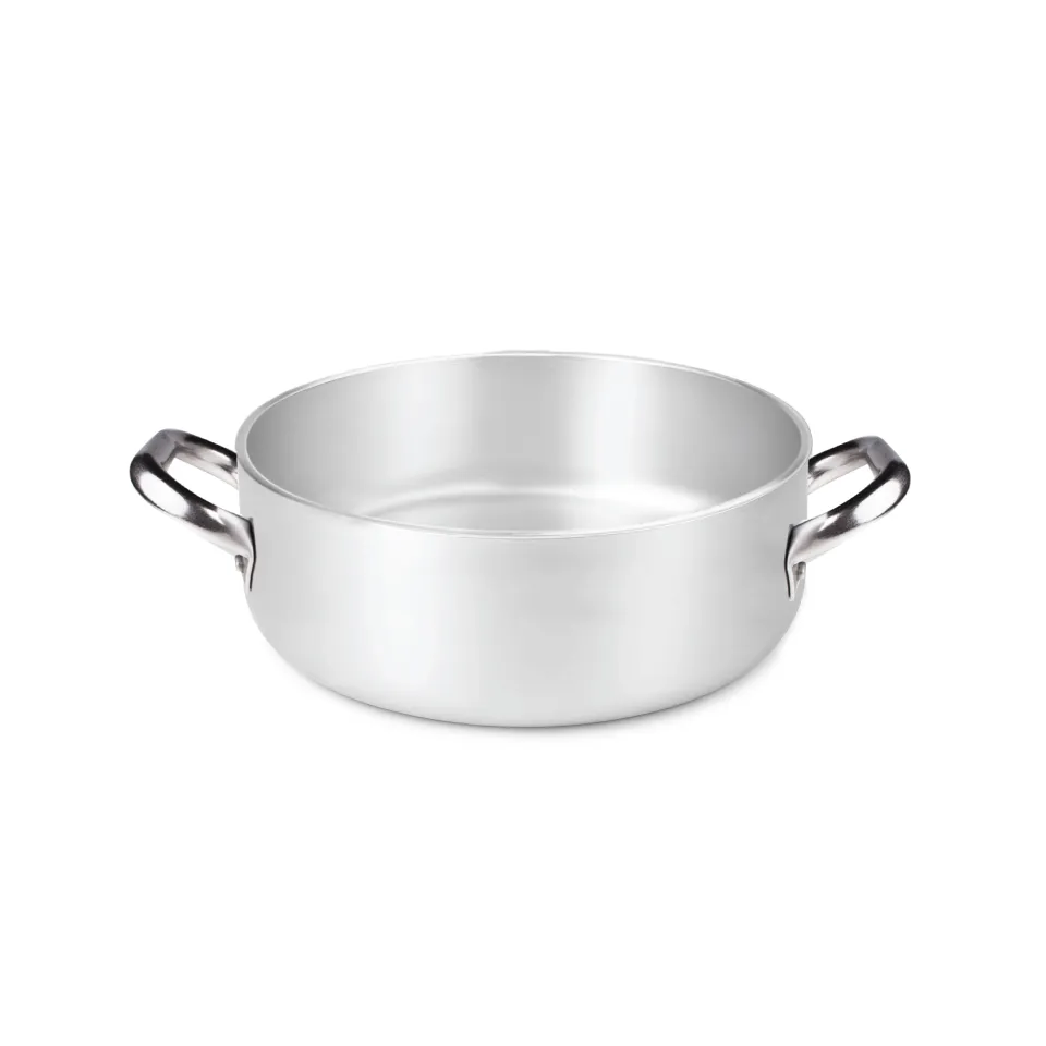 Agnelli Alluminio 5 mm faitout bas aluminium 2 poignées gaz