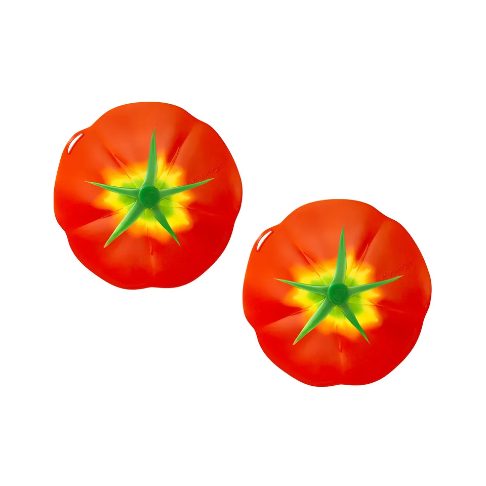 Charles Viancin Tomato couvre-verre silicone rouge lot 2