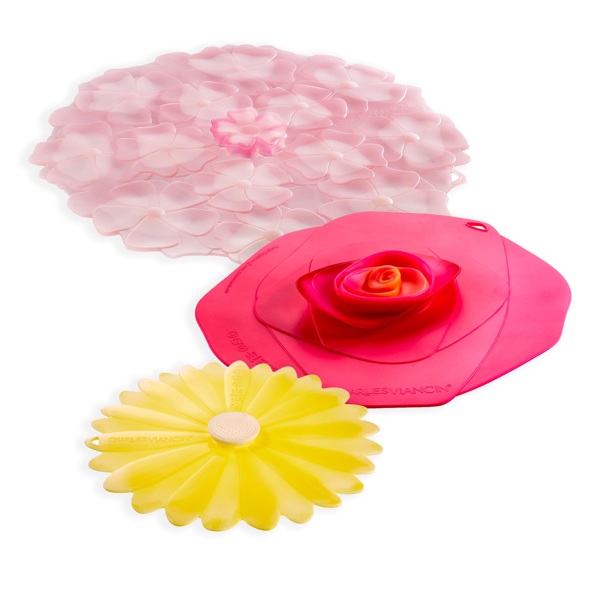 Charles Viancin Brighter Days lot 3 couvercles silicone hermétiques