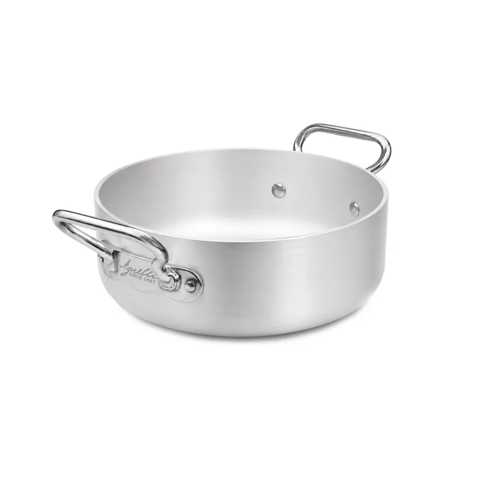 Agnelli Alluminio 5mm faitout bas aluminium induction 2 anses