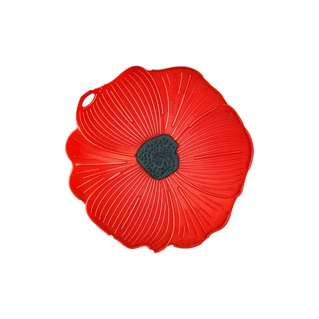 Charles Viancin Poppy dessous de plat silicone 20 cm rouge