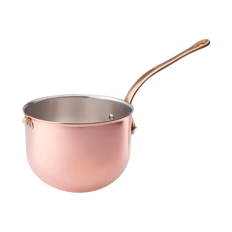 Agnelli Rame liscio polsonetto casserole cuivre 2mm 1 manche