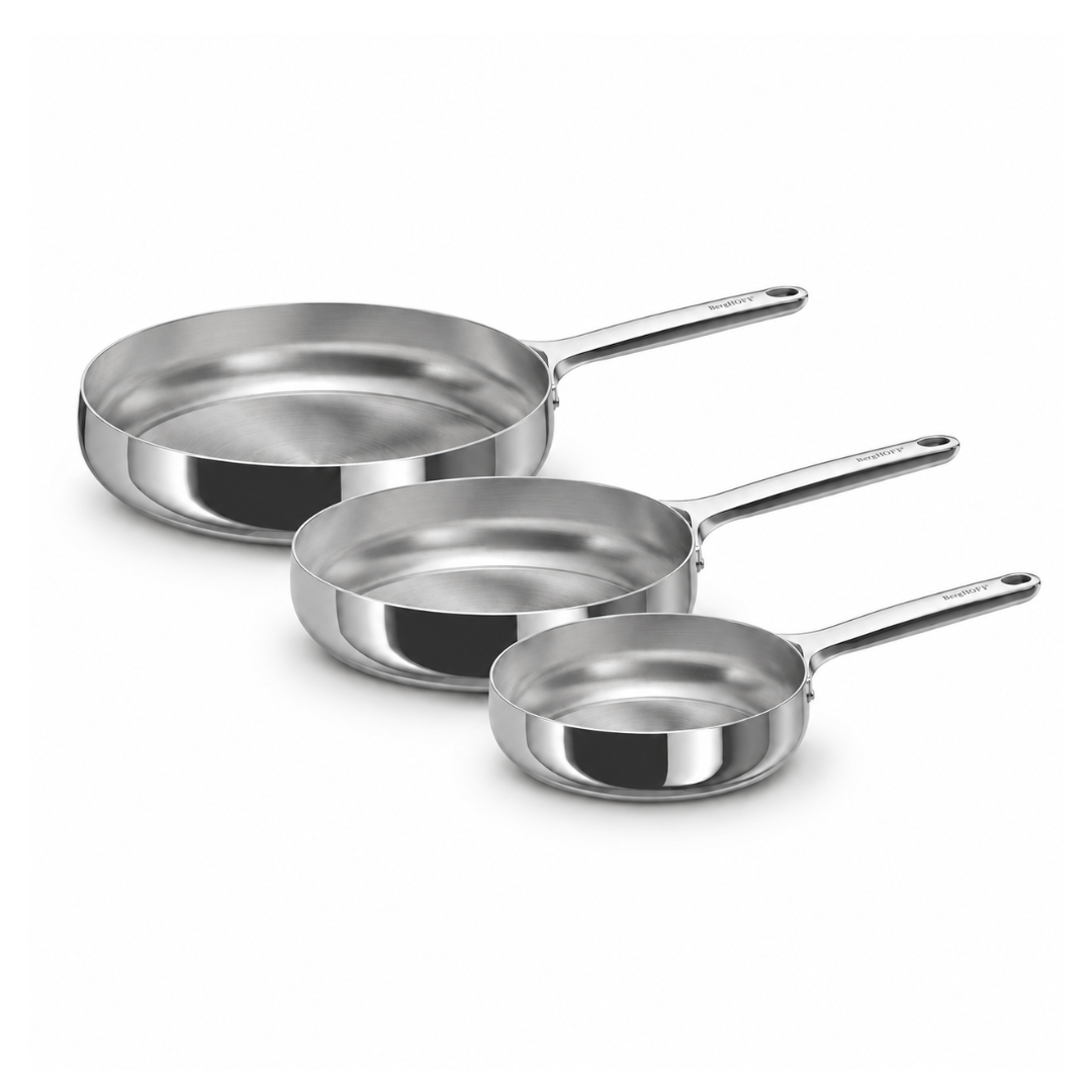 Berghoff Belly Trio Poêles inox induction sans PFAS