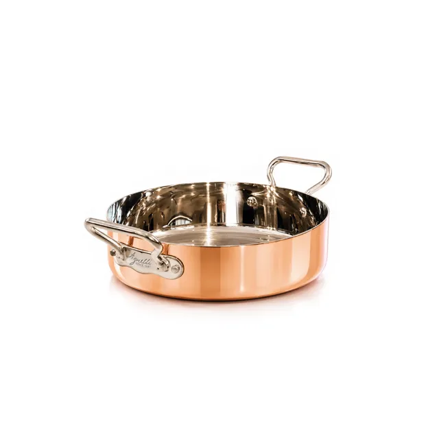 Agnelli Copper4 rondeau cuivre 2 poignées induction