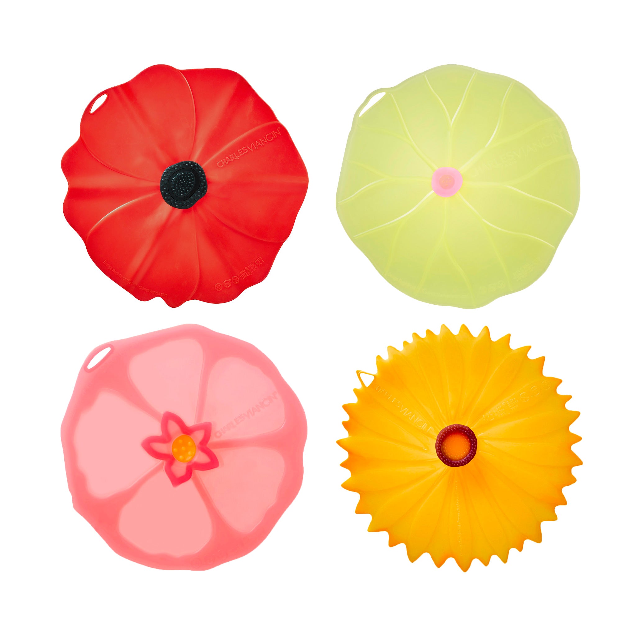 Charles Viancin Floral couvre-verre silicone lot 36 CDU