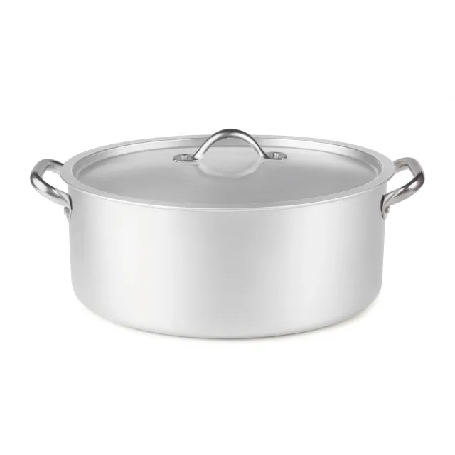 Agnelli Alluminio 3mm cocotte ovale gaz couvercle inox