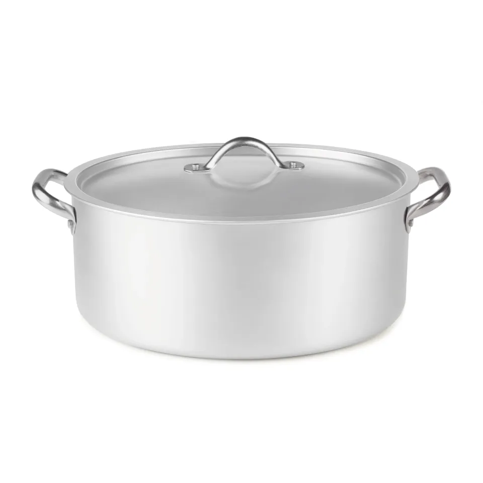 Agnelli Alluminio 3mm cocotte ovale gaz couvercle inox