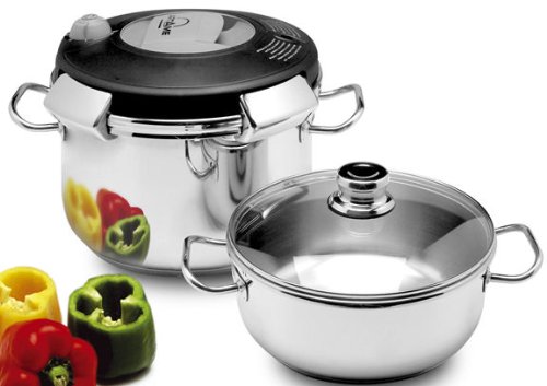 Artame Luna Ensemble autocuiseurs inox 8+4 L