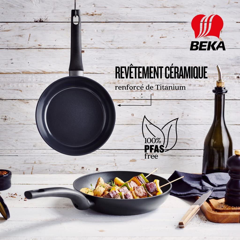 Beka Kuro Poêle Céramique Titane Noire 20 cm Sans PFAS
