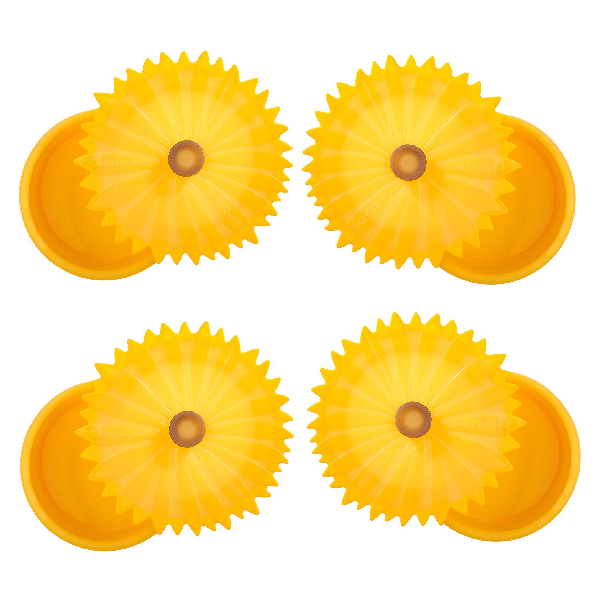 Charles Viancin Sunflower boîte snack silicone lot 4 tournesol