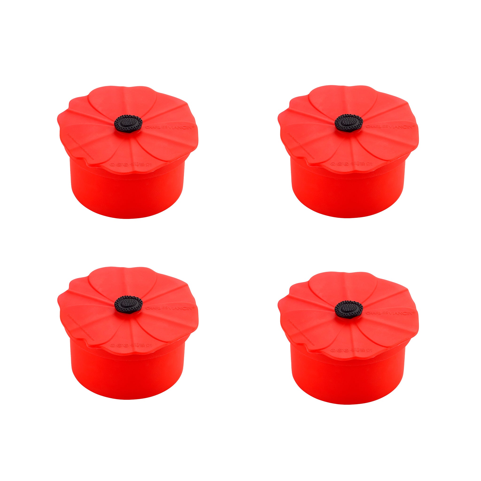 Charles Viancin Poppy boîtes silicone lot 4 petites 150 ml
