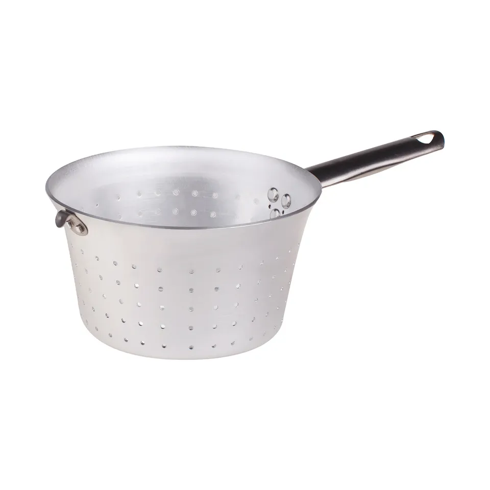 Agnelli passoire conique aluminium 3 mm manche et crochet inox