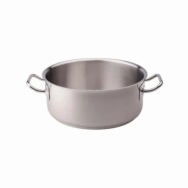 Agnelli Acciaio Inox faitout bas inox 2 poignées induction