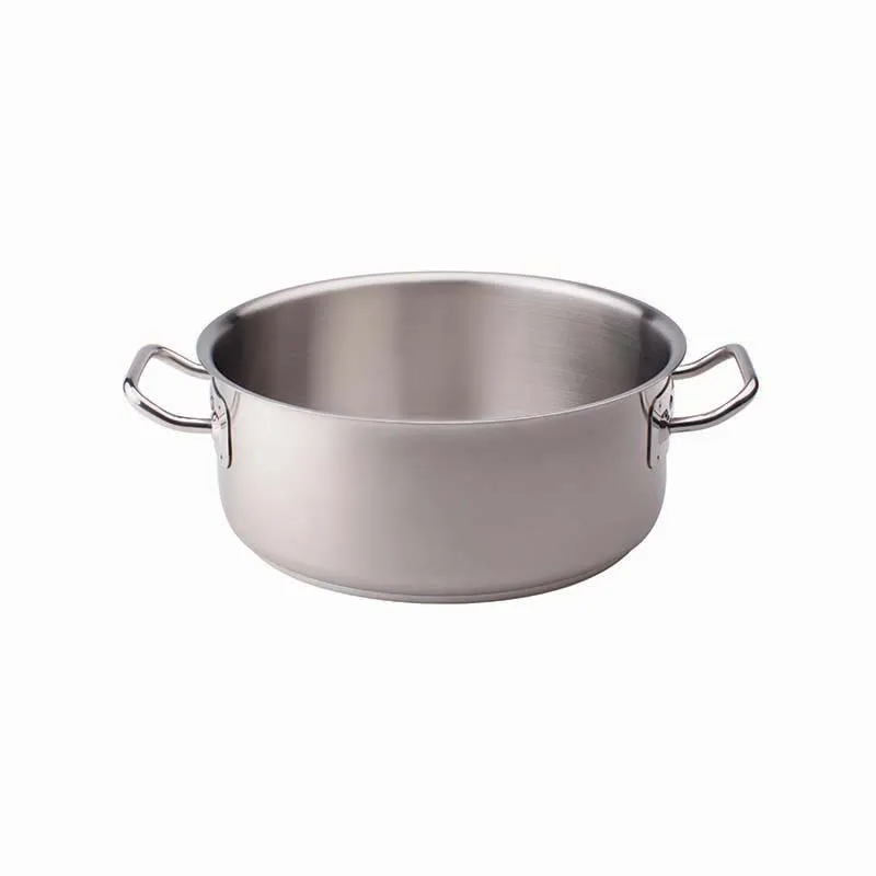 Agnelli Acciaio Inox faitout bas inox 2 poignées induction