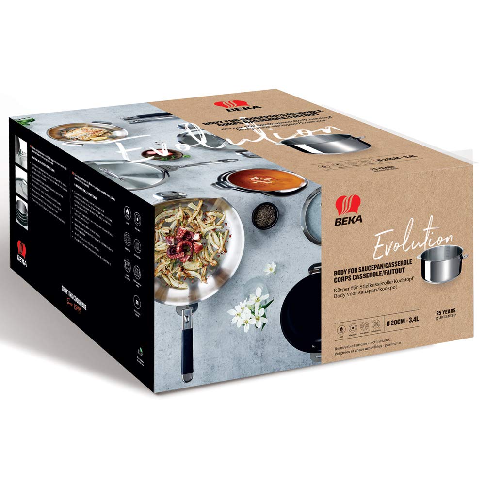 Beka Evolution Casserole inox 18/10 3,4L 20 cm