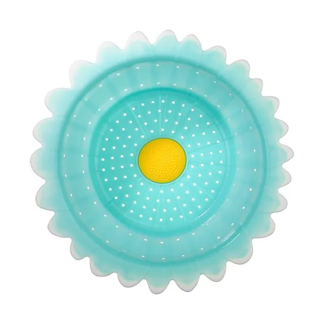 Charles Viancin Daisy passoire silicone pliable aqua 28 cm