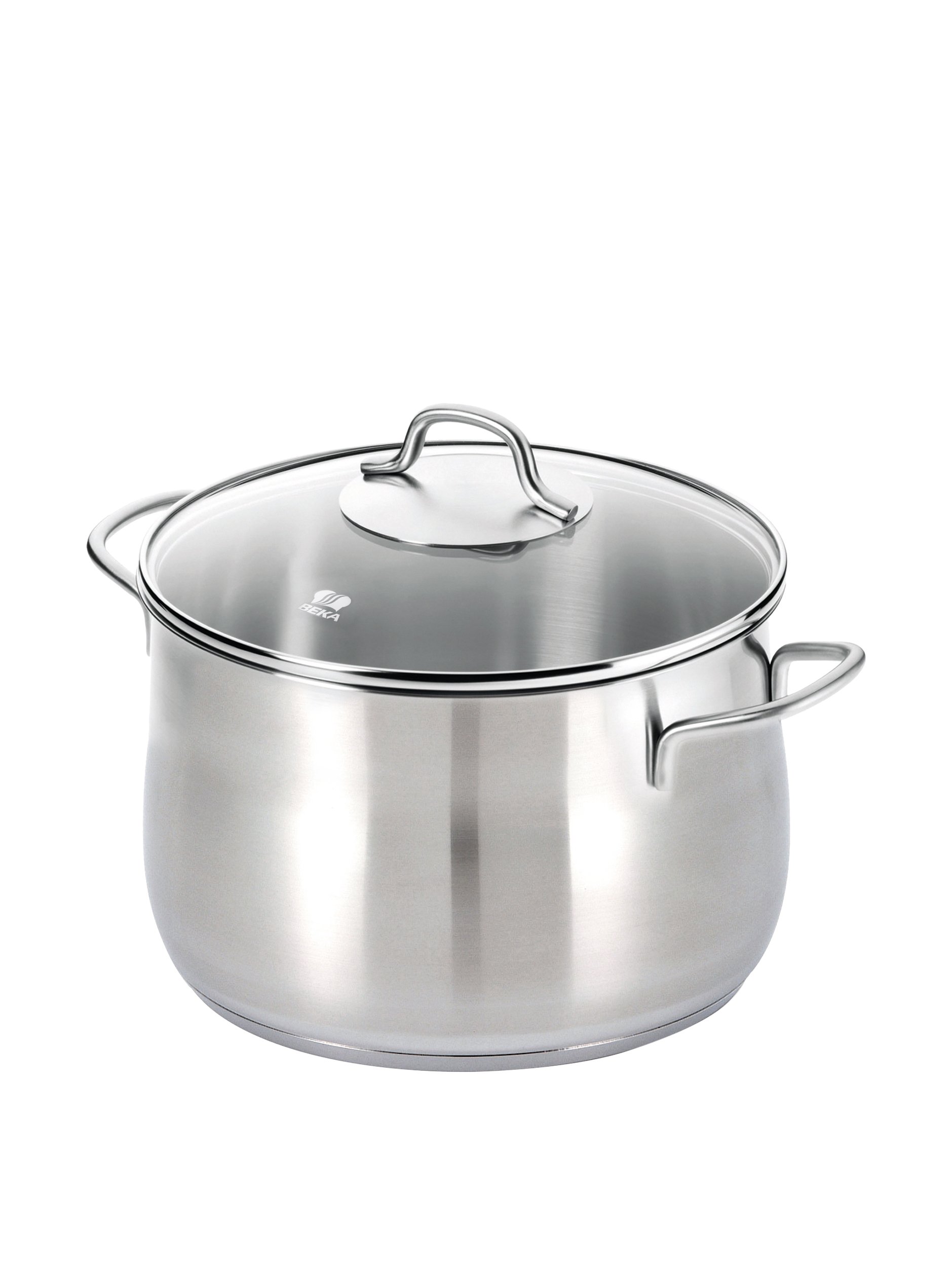 Beka Royal faitout traiteur 24 cm 7 L inox couvercle verre