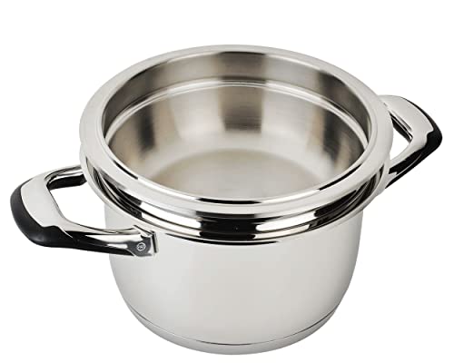 Ecovitam bol inox 24 cm fond plat avec couvercle