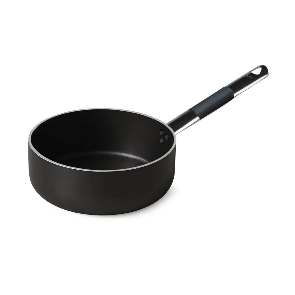 Agnelli Al-Black casserole basse aluminium 5 mm gaz 1 manche