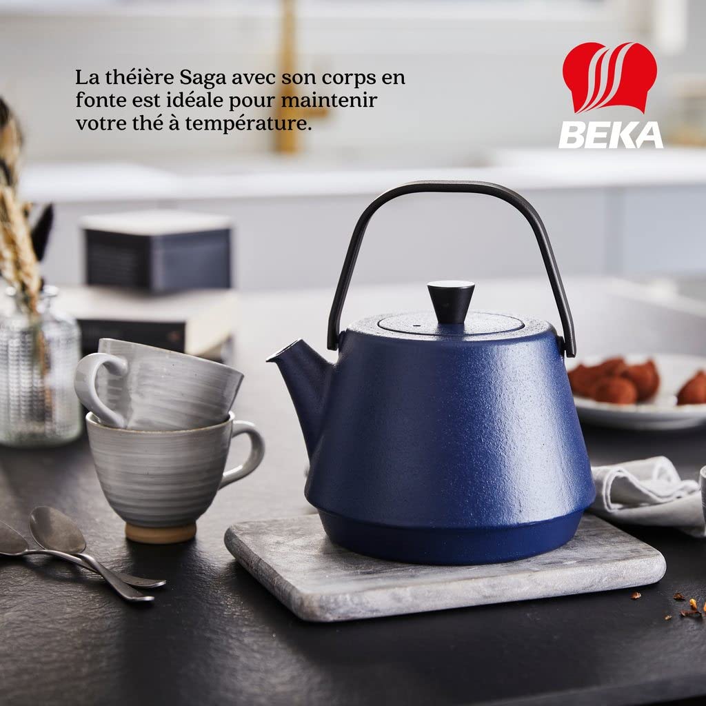 Beka Saga Théière fonte 1,2 L Indigo infuseur