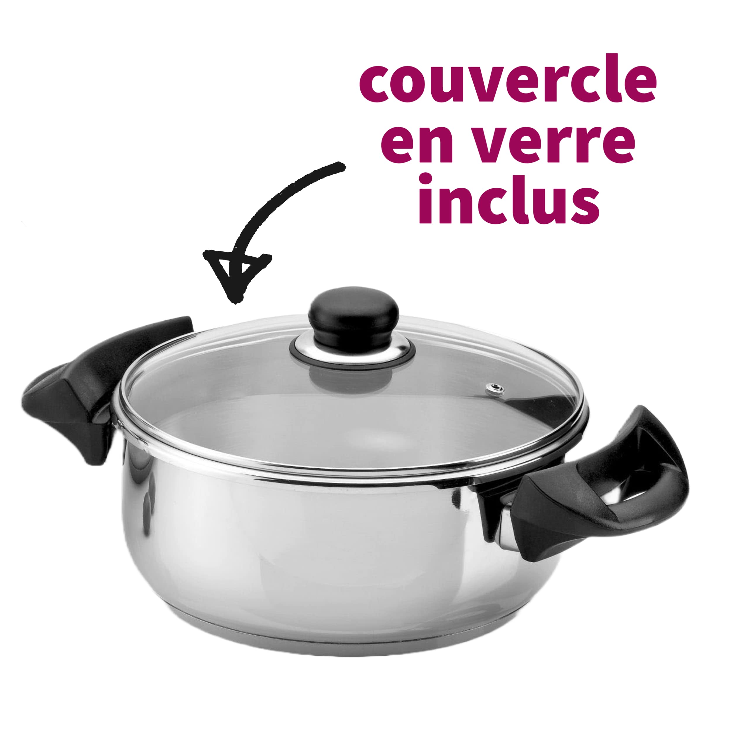 Artame Cocotte à Pression ART38304 Autocuiseur inox 4 L