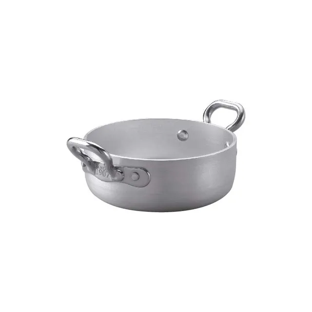 Agnelli 1932 faitout bas aluminium 3 mm 2 anses inox