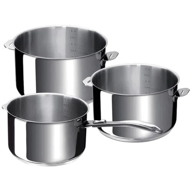 Beka Evolution 12326974 Batterie 3 casseroles inox induction
