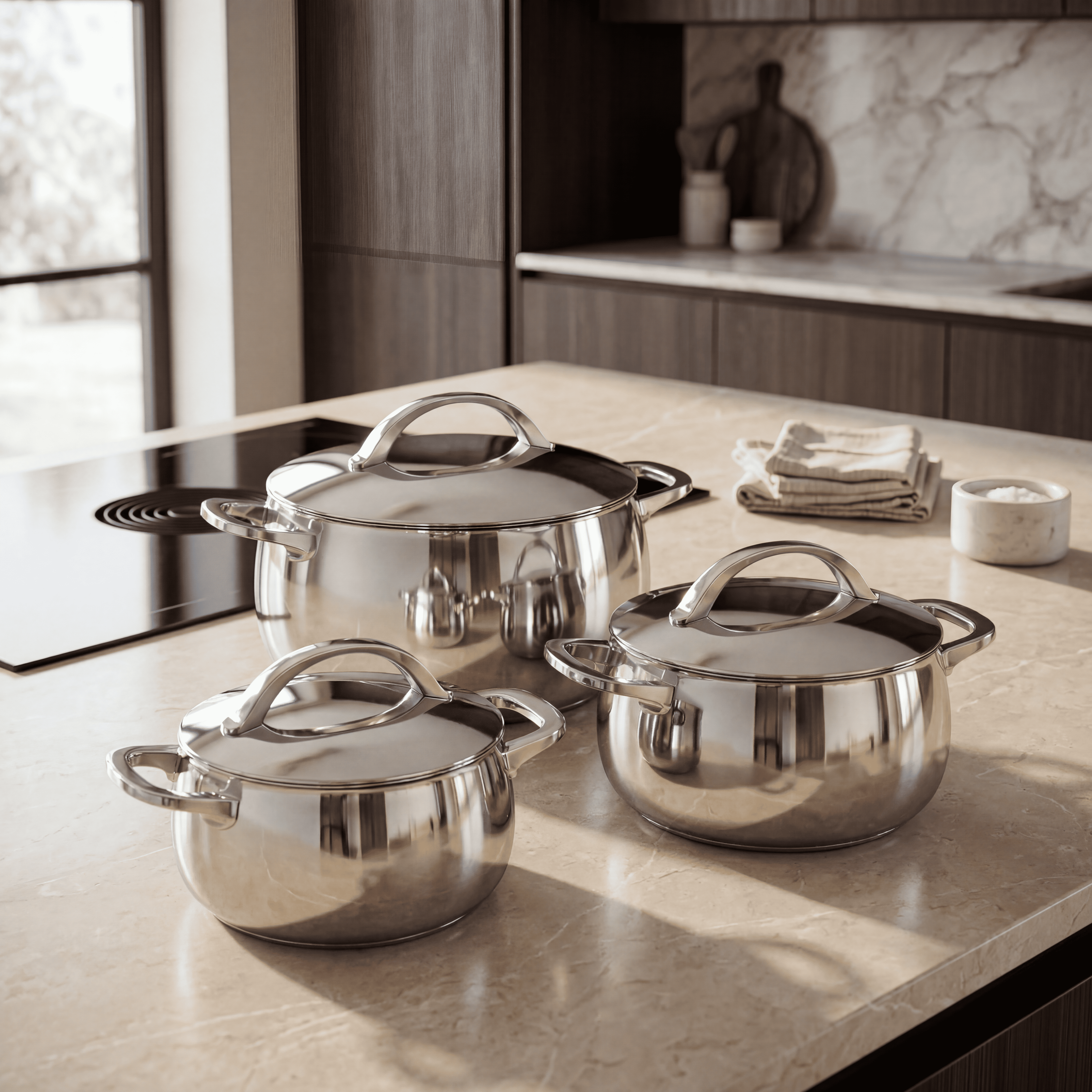 Berghoff Belly Batterie 7 pièces inox induction