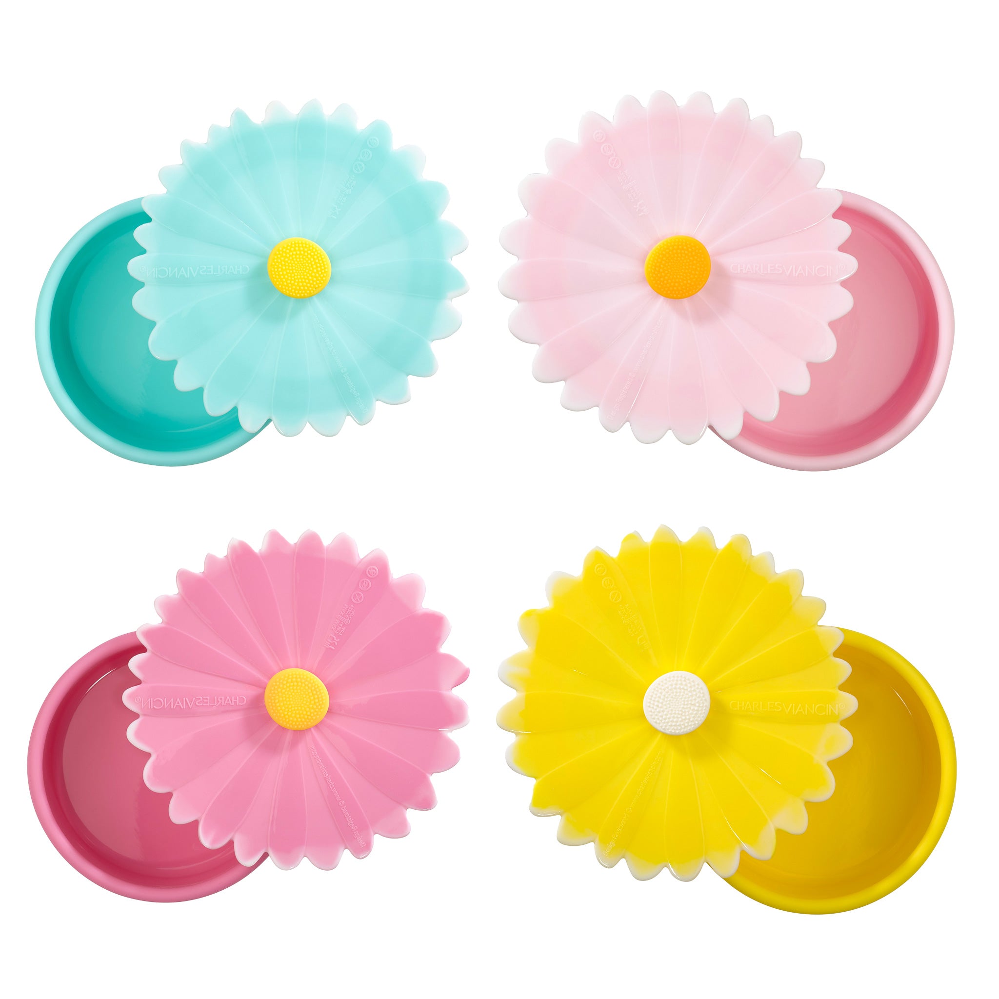 Charles Viancin Daisy boîte silicone lot 4 petite 150 ml