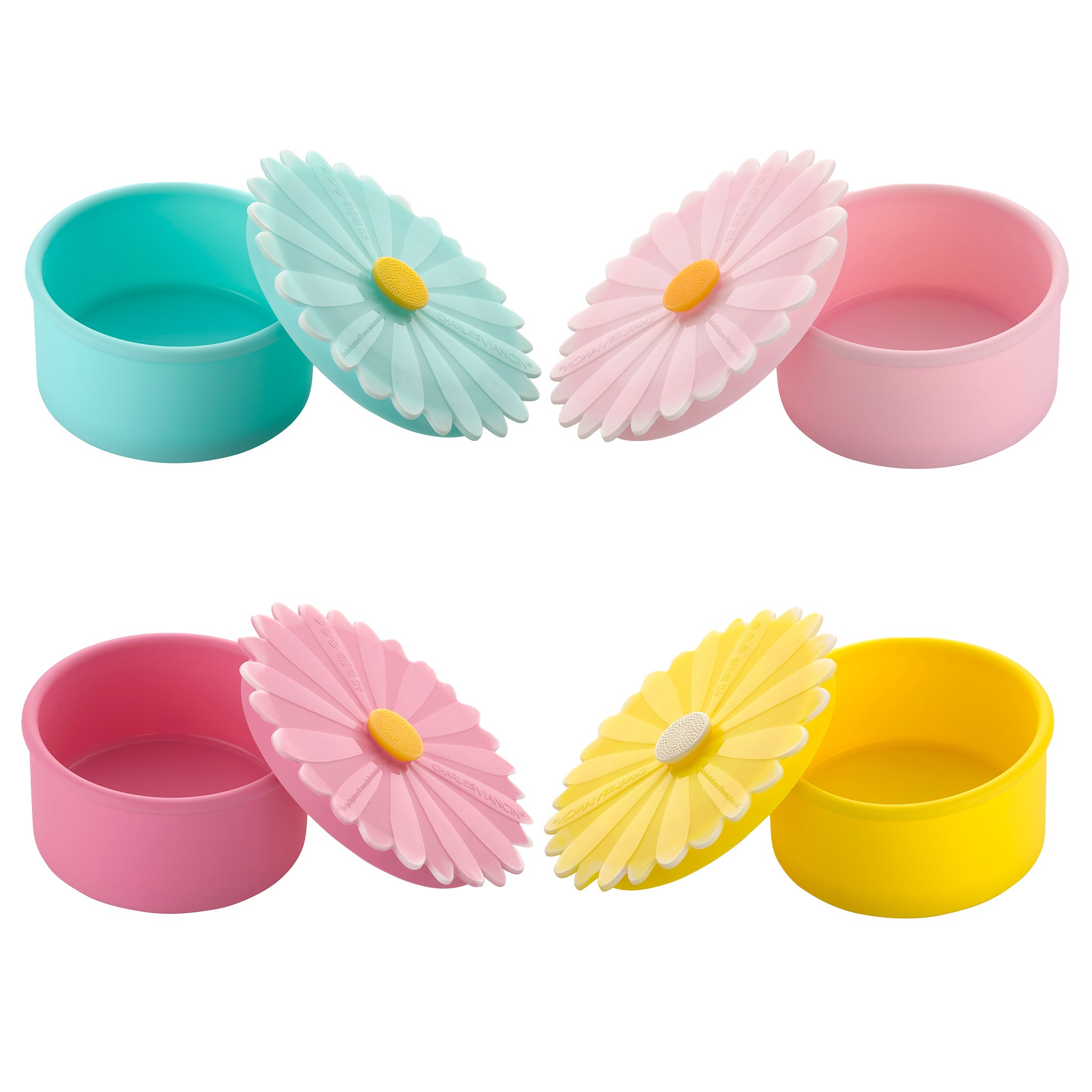 Charles Viancin Daisy boîte silicone lot 4 petite 150 ml