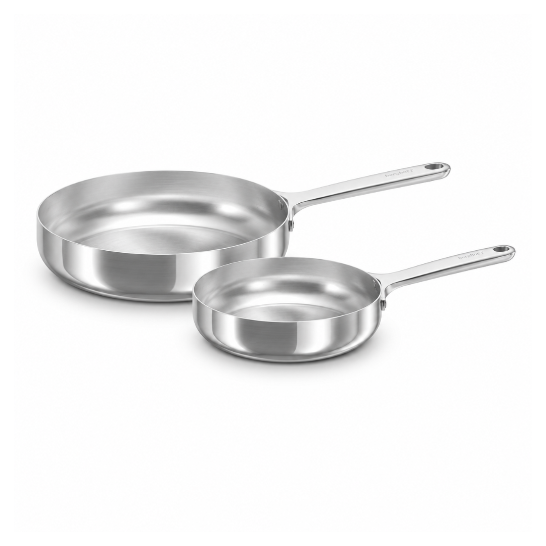 Berghoff Belly Duo Poêles Inox 24 et 28 cm