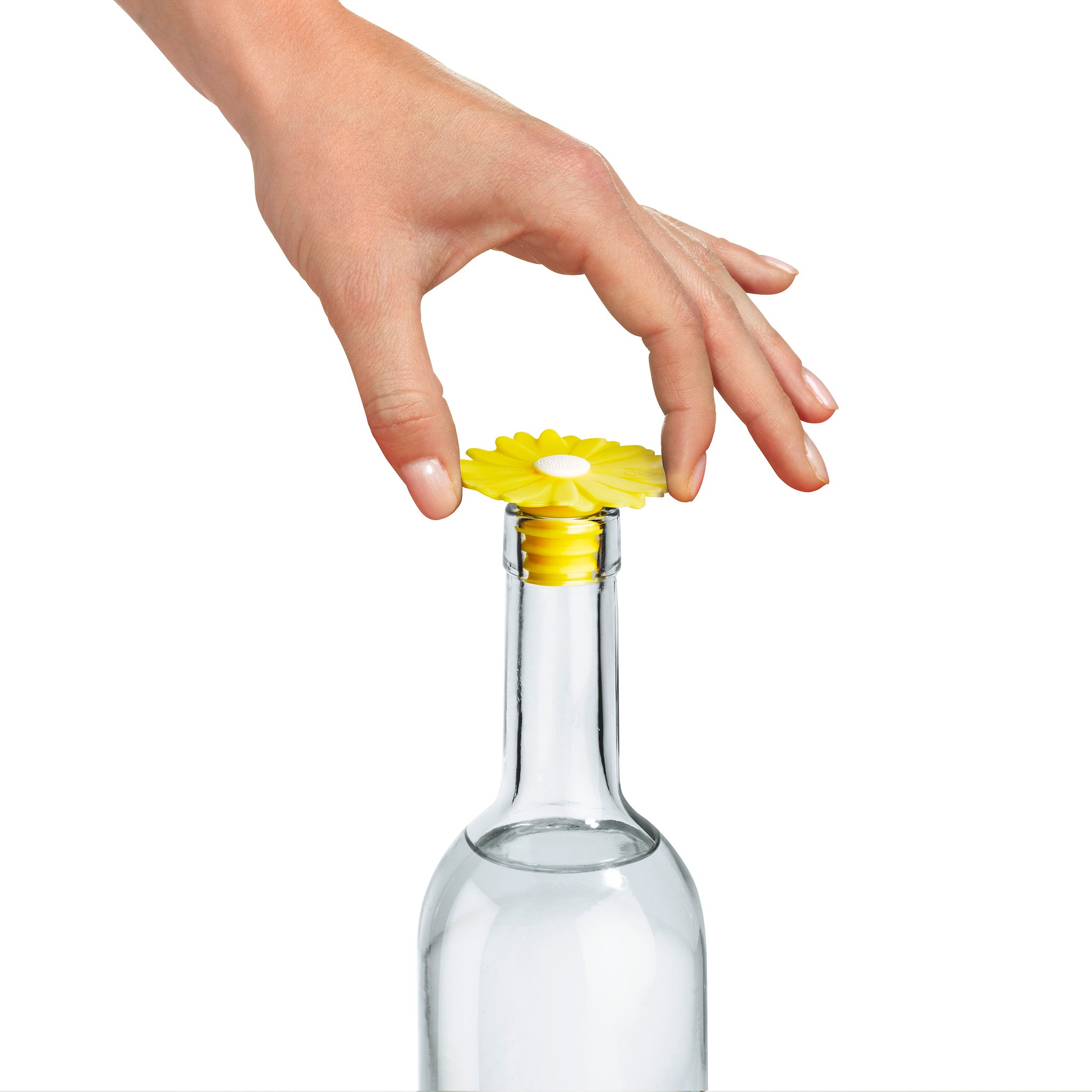 Charles Viancin Daisy bouchon vin silicone jaune