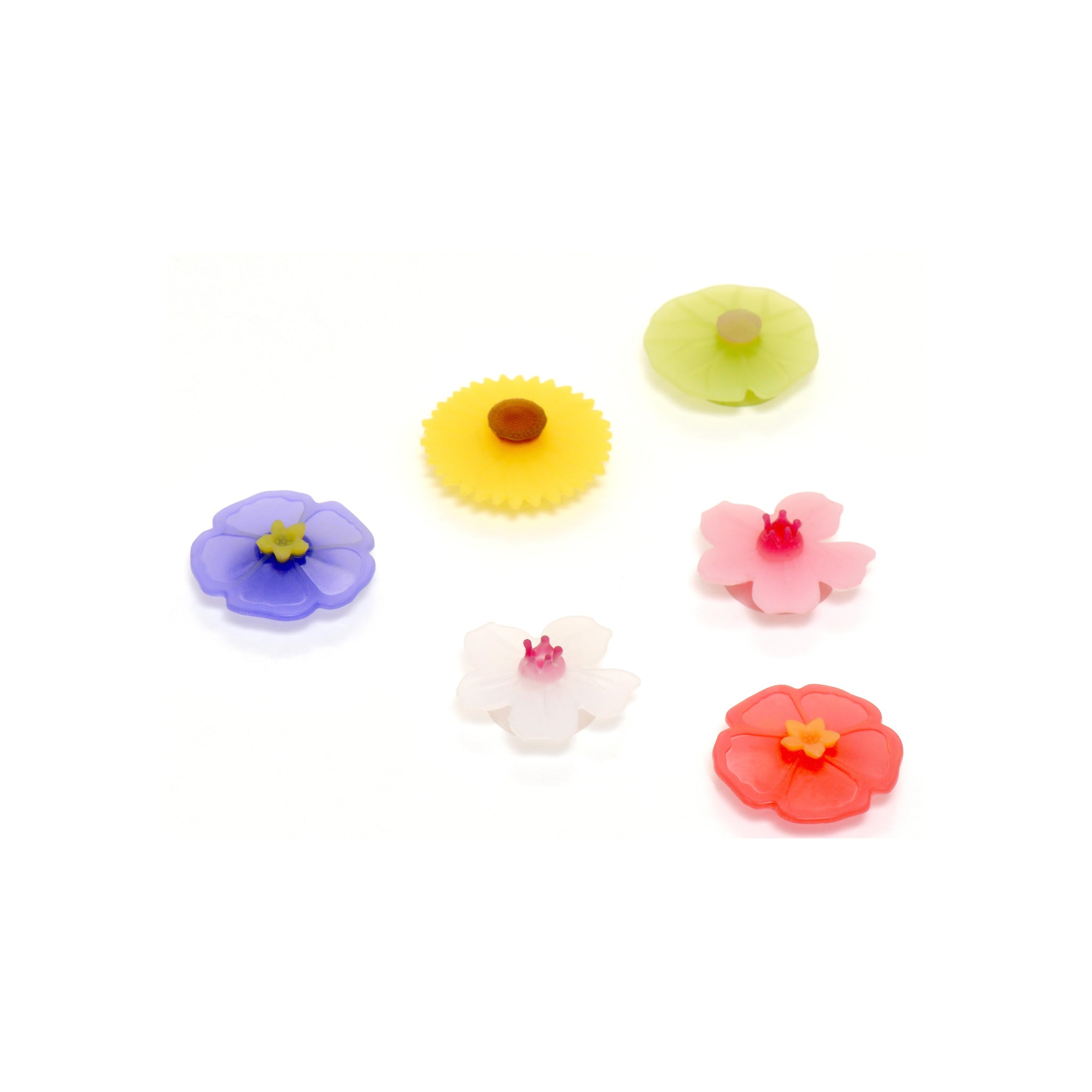 Charles Viancin Drink Markers marque-verre silicone floral lot 6