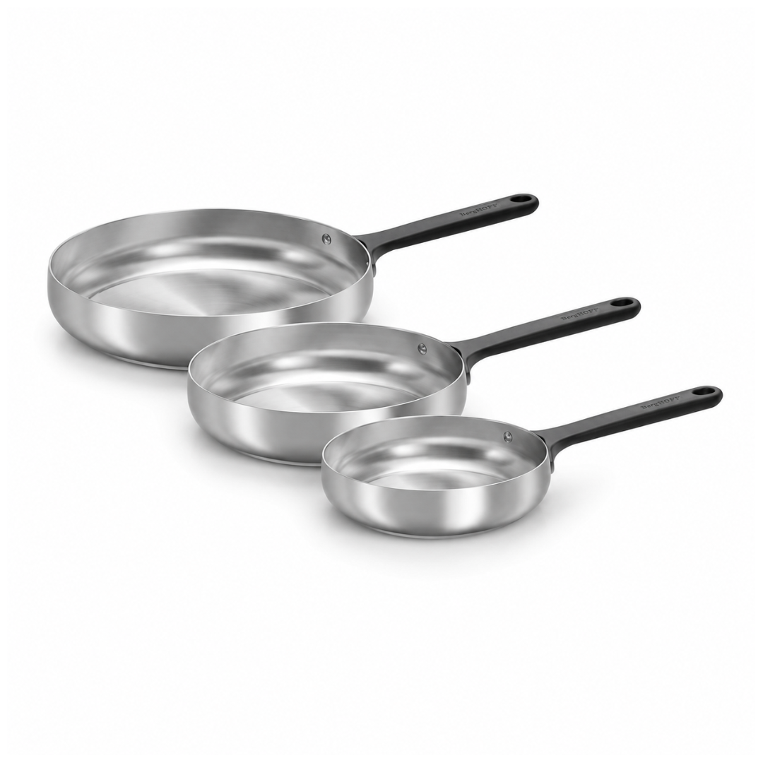 Berghoff Belly Trio poêle inox sans revêtement lot 3