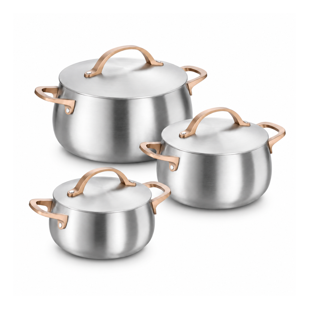 Berghoff Belly faitouts inox 6 pièces induction