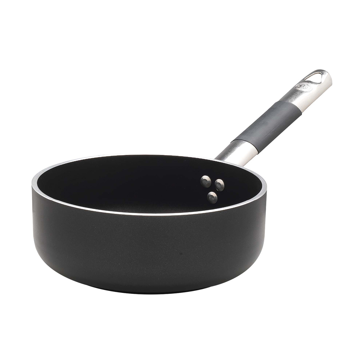 Agnelli Al-Black Casserole Basse Alu 5mm Induction 1 Manche