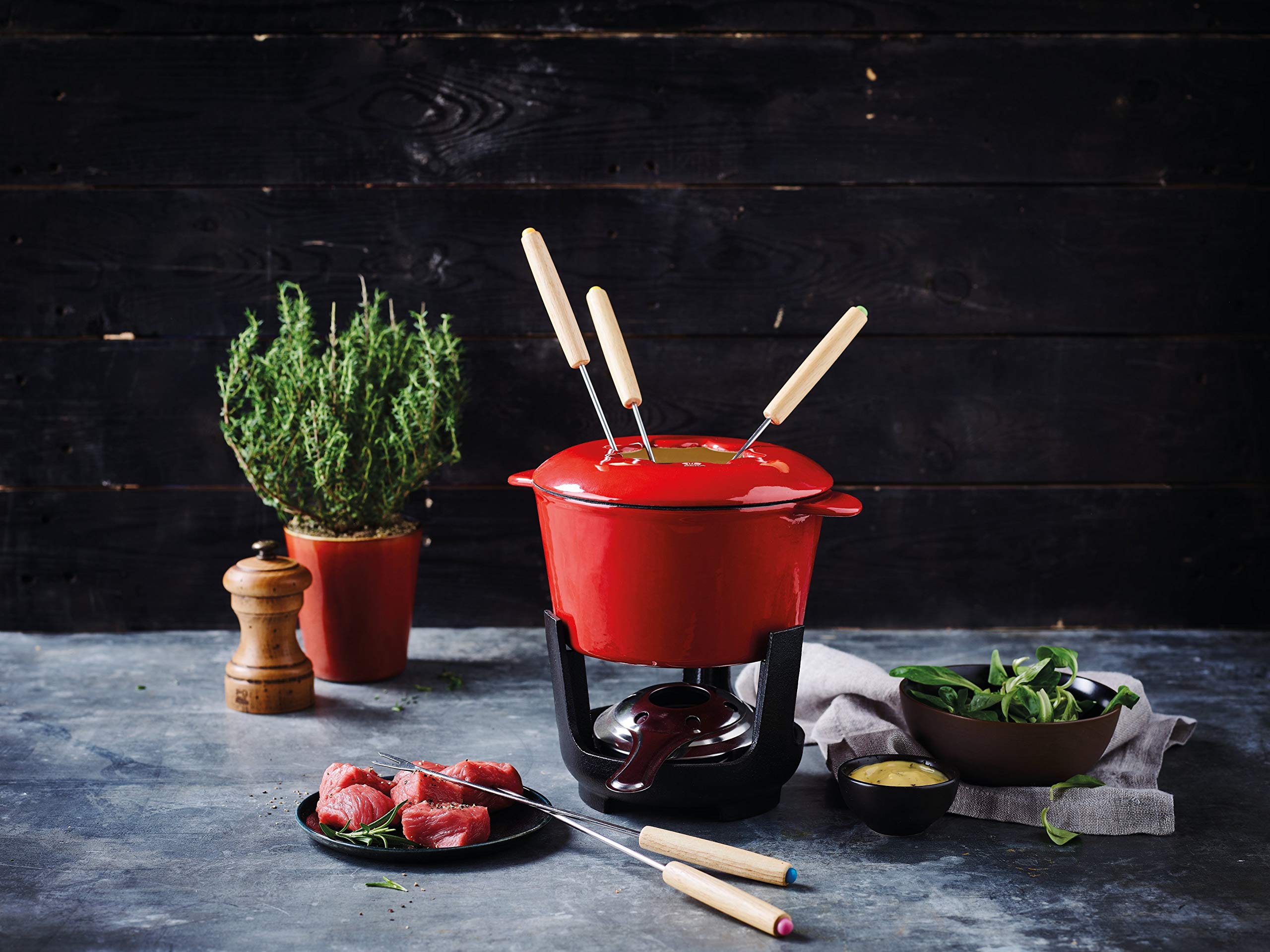 Beka Arôme service fondue bourguignonne fonte 1,1 L