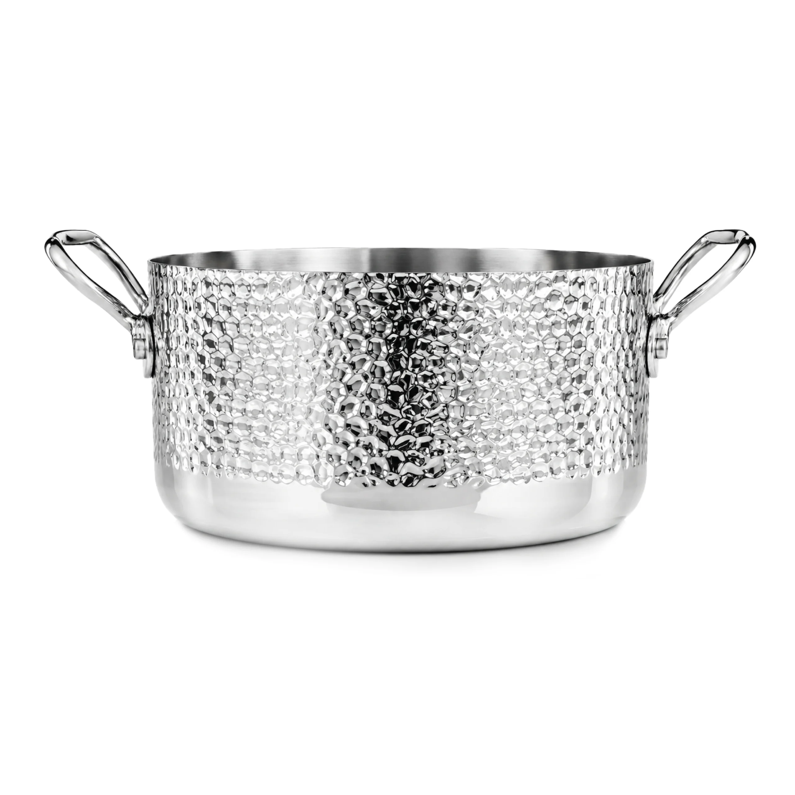 Agnelli Aluinox 3ply faitout martelé 2 anses induction