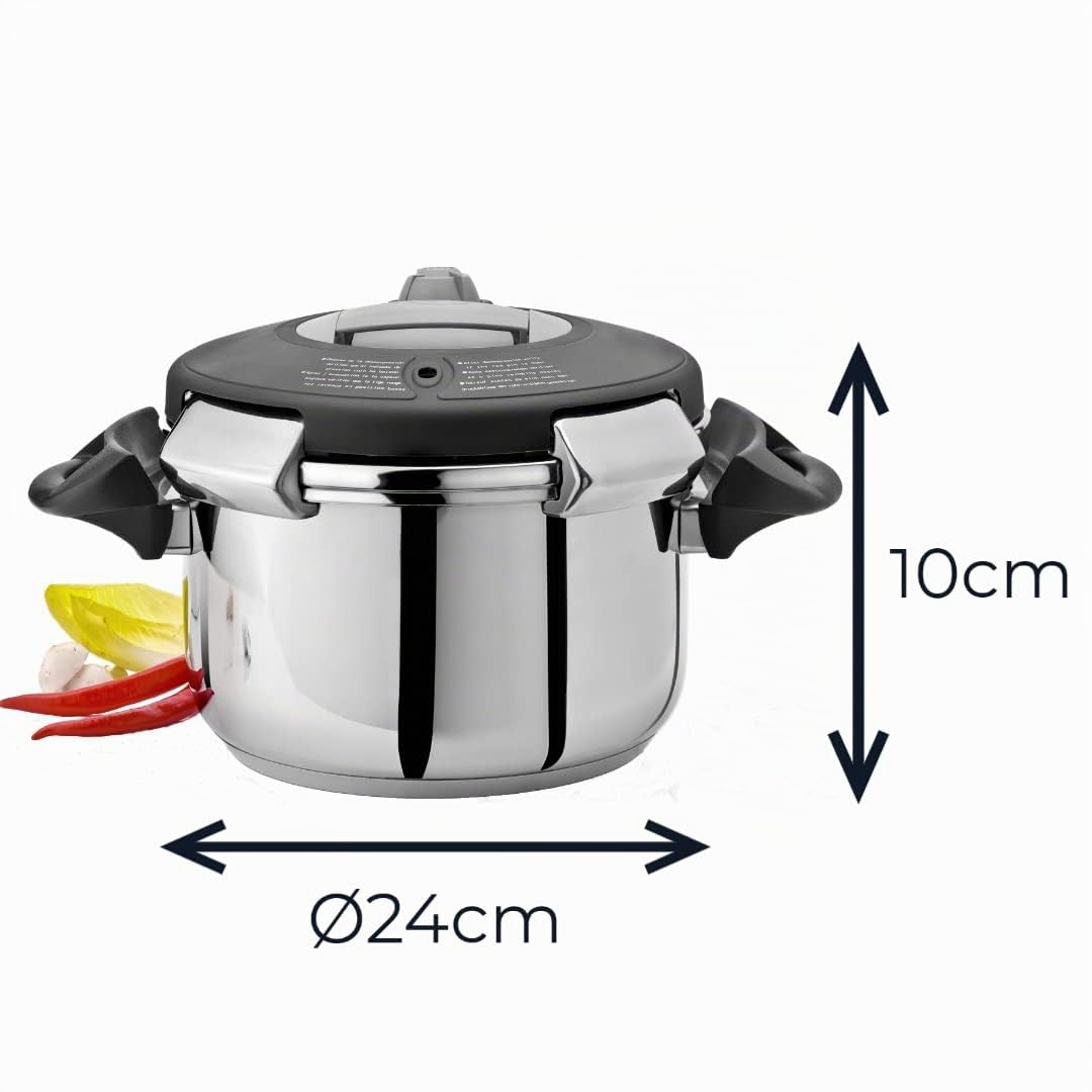 Artame Cocotte à Pression ART38304 Autocuiseur inox 4 L