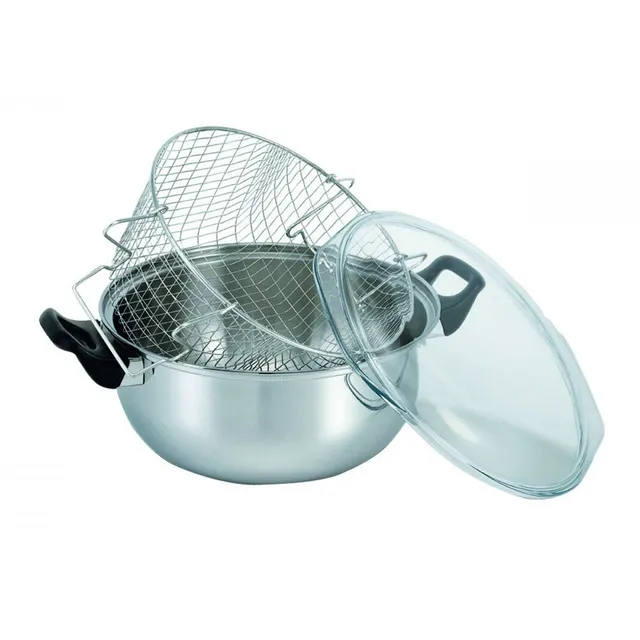 Beka Chef friteuse inox 26 cm avec panier et couvercle