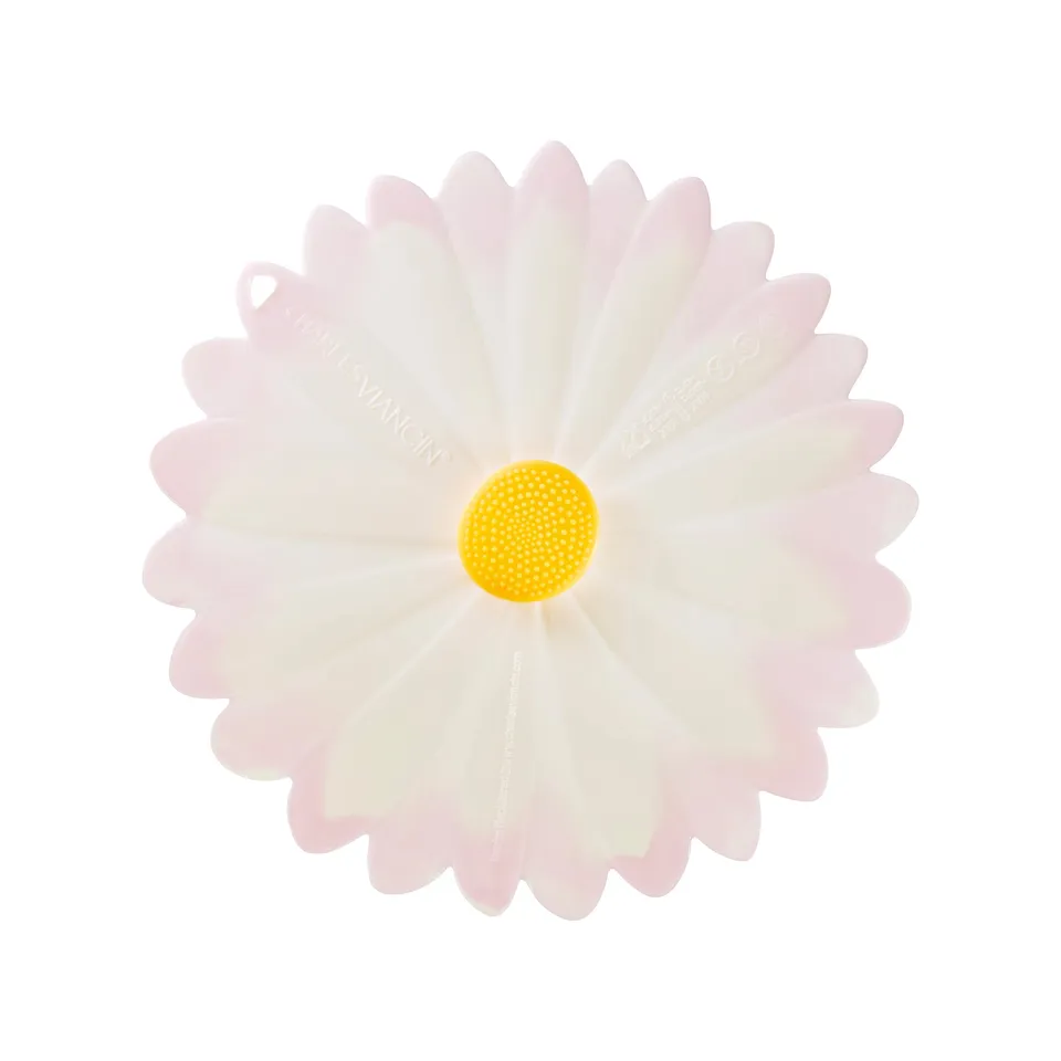 Charles Viancin Daisy Couvercle Silicone 9" Blanc Rose 23cm