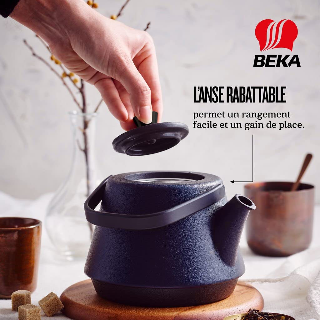 Beka Saga Théière fonte 1,2 L Indigo infuseur