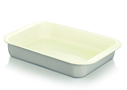 Beka plat à four émail 25x21 cm vert pastel gratin