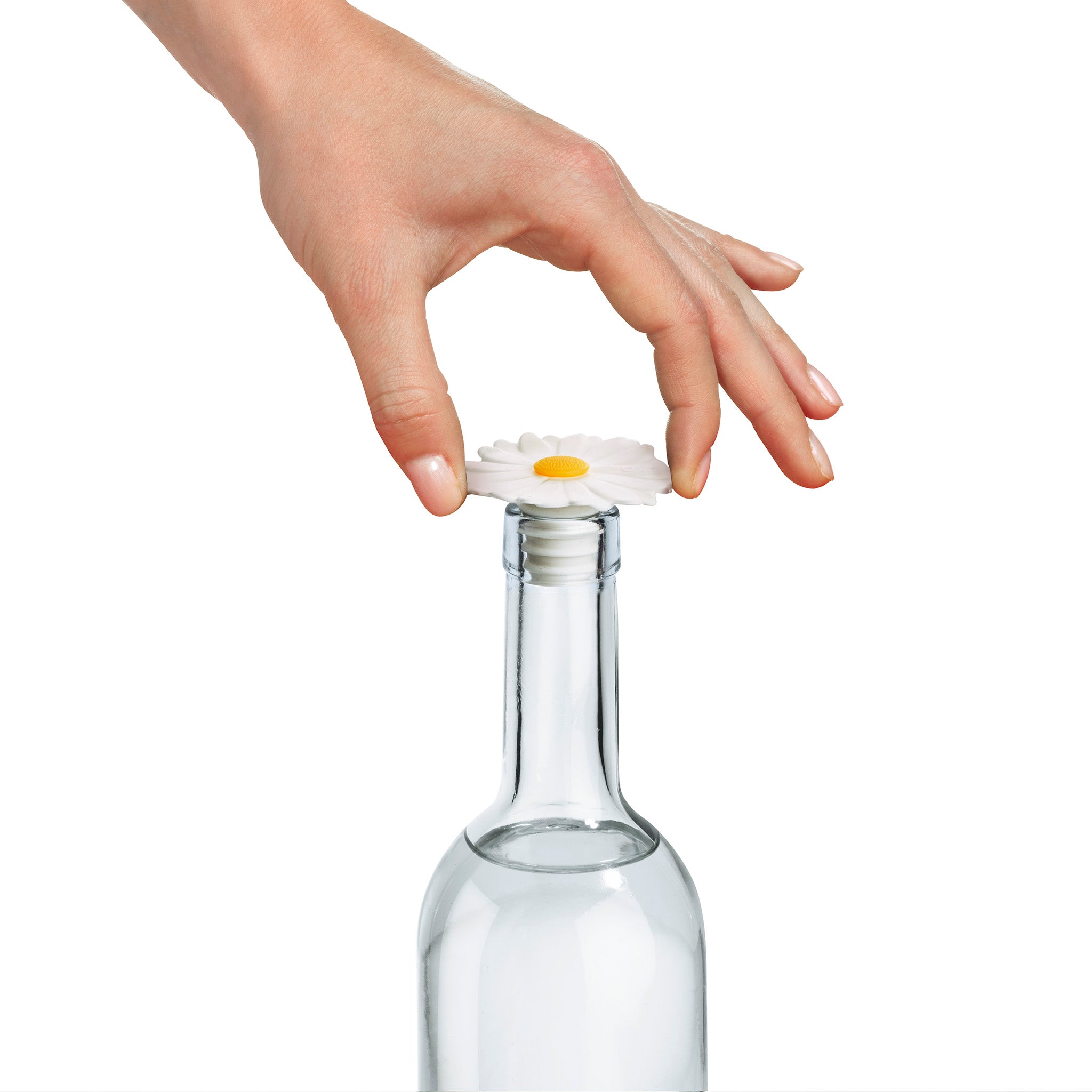 Charles Viancin Daisy bouchon bouteille silicone blanc marguerite